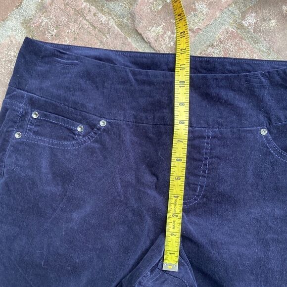Navy Blue Pull On Corduroy Pants Size 16 Petite - Picture 9 of 12